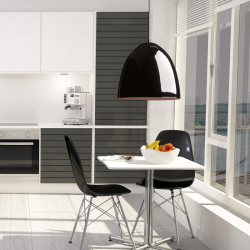 Полилей OTHELLO черен 40см диаметър